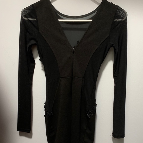 NWOT Black Mesh Windsor Dress - Picture 3 of 3